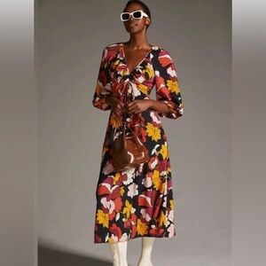 Maeve Multicolor Floral Long Sleeve Dress